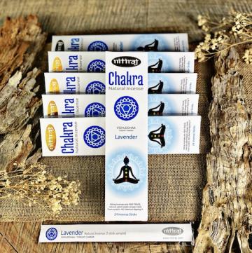 NITIRAJ Throat Chakra- Lavender Refill Set (6 boxes x 24 sticks)